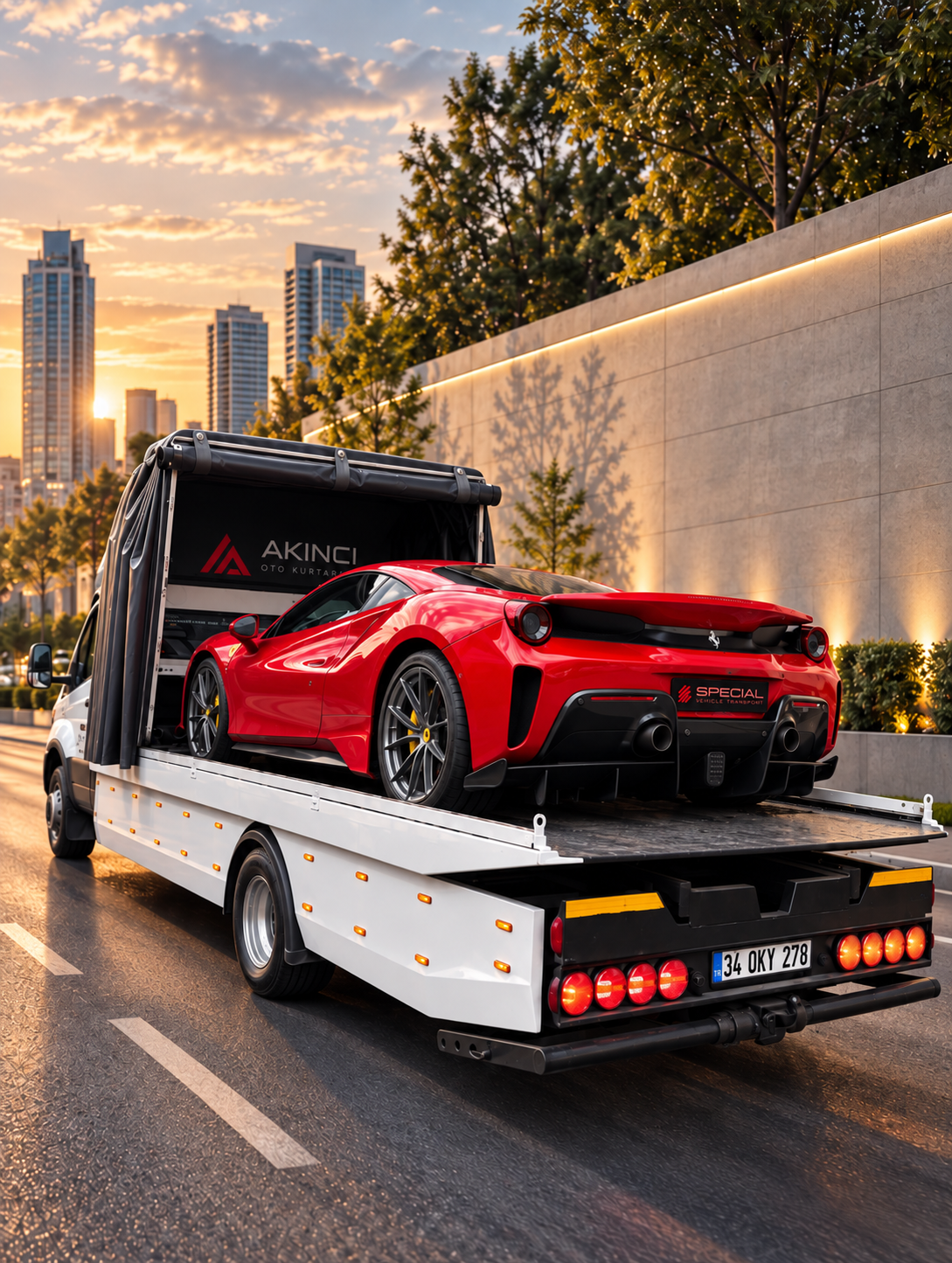 Ferrari 488 — İstanbul’da Kapalı ve Kaskolu Araç Taşıma